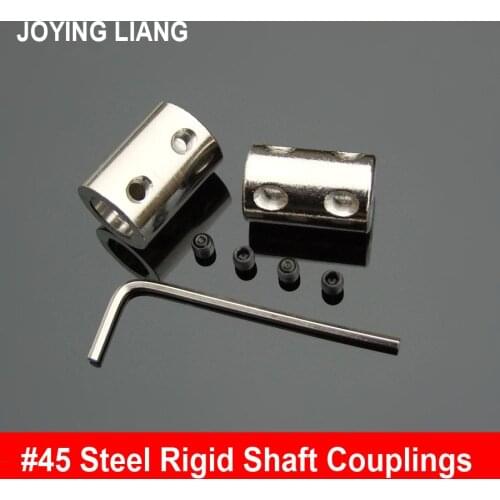 No. 45 Steel Cylinder Rigid Shaft Coupling Motor Fittings Steel Bushing with The Screw Mechanical Transmission Shaft Couplings