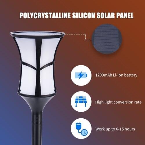 LED Solar Lights Garden Light Warm White Pathway Walkway Lawn Patio Backyard Lighting Outdoor Waterproof Landscape Lamp