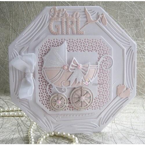 Mmao Crafts Metal Steel Cutting Dies New Bow baby stroller Stencil For DIY Scrapbooking Paper/photo Cards Embossing Dies