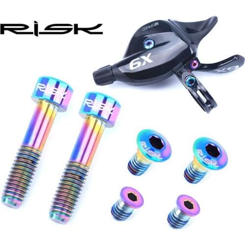3 Colors RISK Bike Shifter Brake Lever TC4 Titanium Alloy Screw Suite Bike For SRAM GX/Eagle/X9/X01/X01Eagle/XX1 Bicycle Bolts