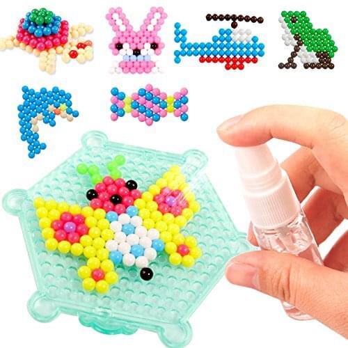 DIY Water Spray Magic Beads Hand Making 3D beads Puzzle Educational Toys for Children Kit Ball Game wooden toys