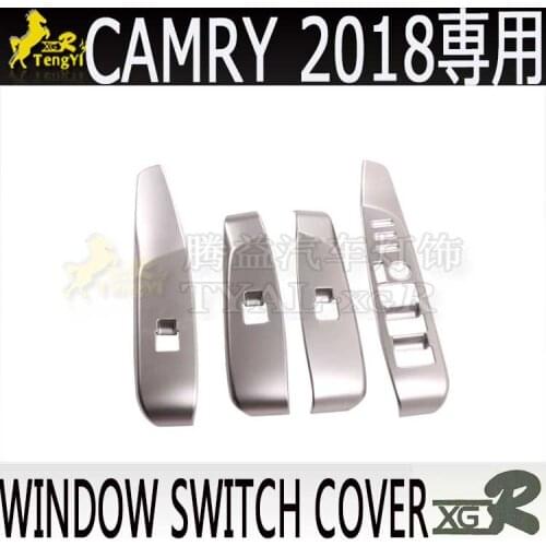Xgr inside switch window panel cover ring chromed for camry 2018 2019 2020 accessory body part