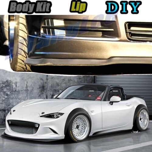 Car Bumper Lip Front Spoiler Skirt Deflector For Mazda MX-5 MX5 MX 5 Miata Eunos Roadster Tune Modified Body Kit VIP Hella Flush