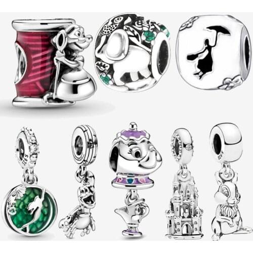 Authentic 925 Sterling Silver Fish Girl Rain Song Charm Beads fit Original pandora Bracelets Women DIY Jewelry