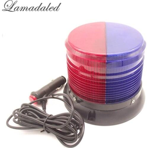 DC12V 16cm round red blue Police vehicle led strobe light beacon Emergency car roof flash warning lamp with magnet