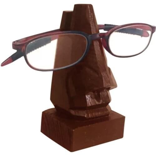 Handmade Wooden Carved Nose Glasses Frame Glasses Holder Home Desktop Accessories Glasses Holder