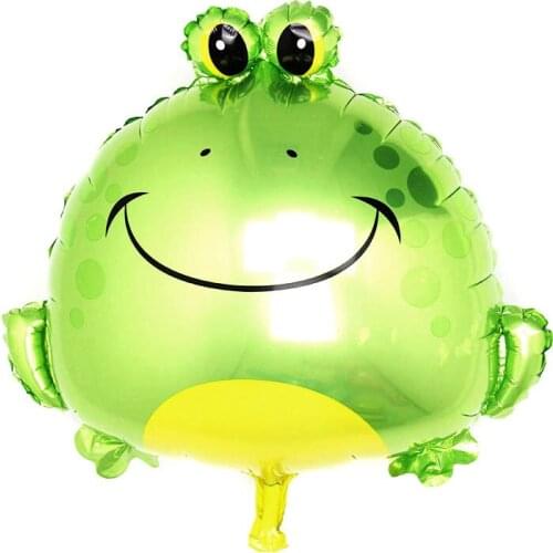 Jungle Animal Balloons Cute Frog 50pcs/lot Aluminium Foil Helium Children Birthday Party Toy Decoration Globos Party Supplies