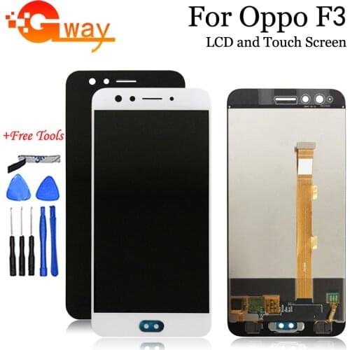 FSTGWAY For OPPO F3 LCD Display+Touch Screen 100% Tested Screen Digitizer Assembly Replacement For Oppo F3 CPH1609
