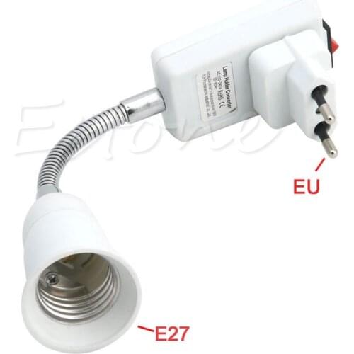 E27 LED Flexible Light Bulb Lamp Holder Extension Adapter Converter Screw Socket Popular