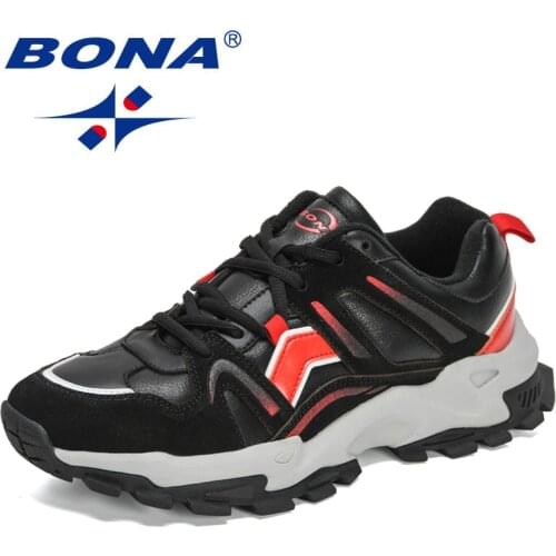 BONA 2021 New Designers Fashion Sneakers Man Running Shoes Chunky Walking Shoes Men Casual Shoes Jogging Footwear Mansculino