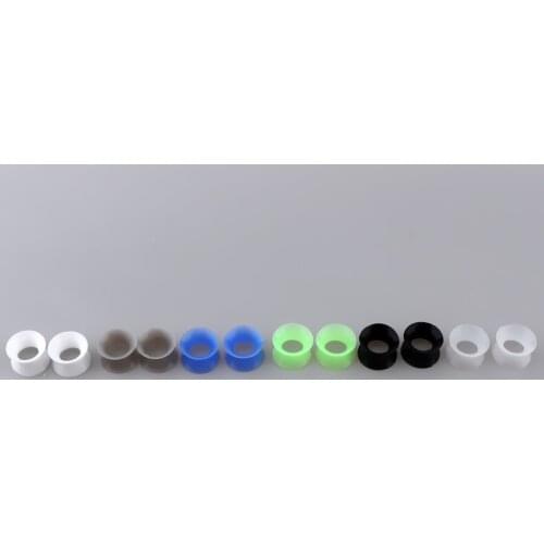 MagiDeal 12Pcs Silicone Double Flared Plugs Ear Gauges Stretching Expander 8mm -20mm