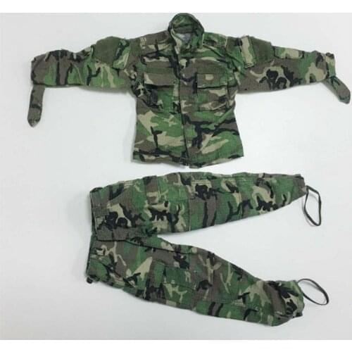 1/6 Scale male Soldier FS 73005 Battle Suit Tops + Pants Jungle Camouflage Clothes for 12"Action Figures Doll
