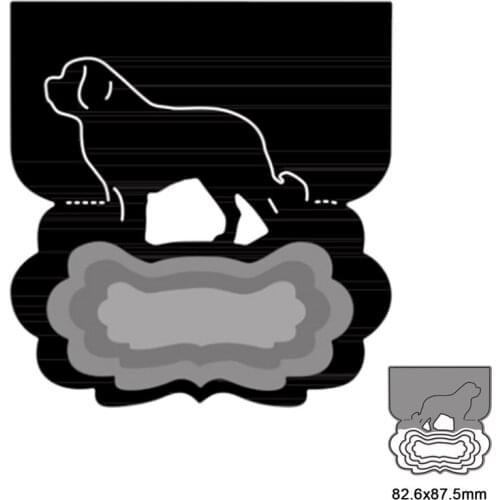 Standing Puppy Metal Cutting Dies For Scrapbooking Photo Album Card Paper Embossing Craft DIY Die Cut 2021 New