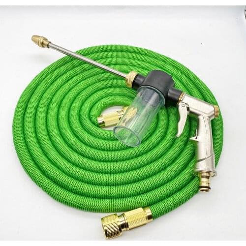 17Ft-100Ft Multifunction Extensible Hose High Pressure Car Wash Water Hose With Water Gun Adjustable Nozzle Watering Garden Hose
