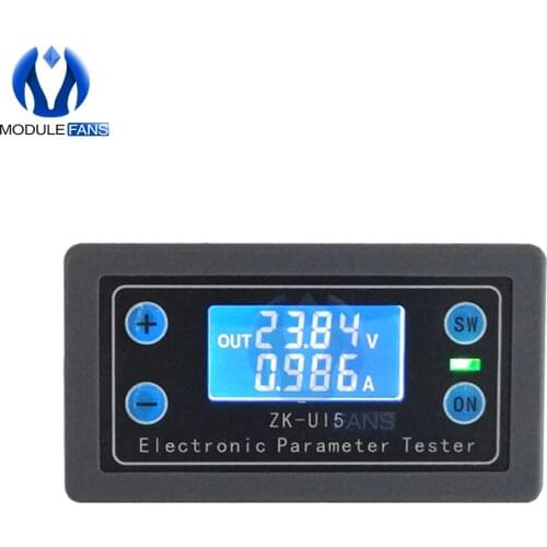 DC 5V-38V Multi-function Voltmeter Ammeter Digital LCD Display Volt Current Voltage Meter Tester Sound Light Alarm Indicator