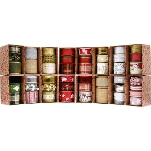 New Fashion Ribbon Set Jute Ribbons for crafts Printed grosgrain ribbon Christmas Ribbon Christmas Decor