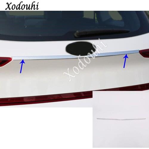 Car sticker styling body trunk lid cover molding rear door tail gate trim frame parts For Hyundai Santa Fe SantaFe 2019 2020