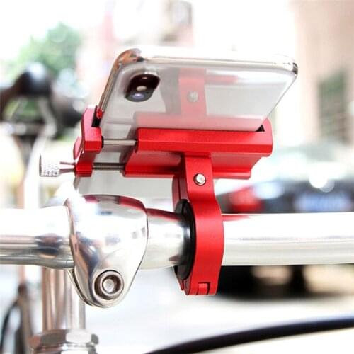 New Bike Phone Holder Aluminum Alloy Bicycle Phone Holder Motorcycle Handlebar Mount Handle Phone Support Smartphone Bike Stand