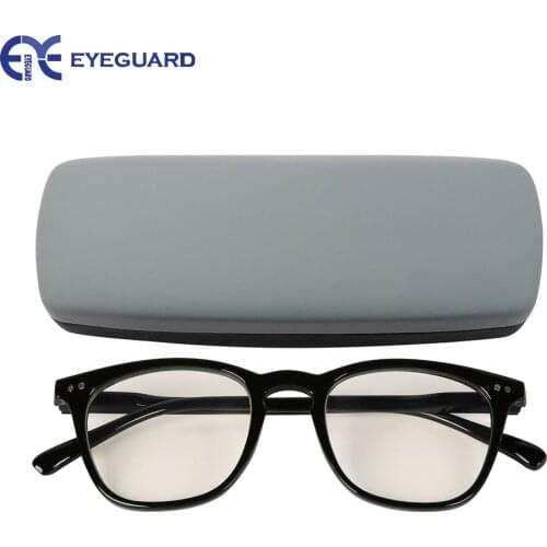 EYEGUARD Reading Glasses Anti Reduce Blue Light Rays Unisex Spring Hinges Computer Readers UV Protection Office Eyewear Black