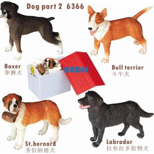 Dogs puzzles 4pcs 3D animal puzzle 6366-2 educational toy KADIS plastic animal toys 3d puzzle