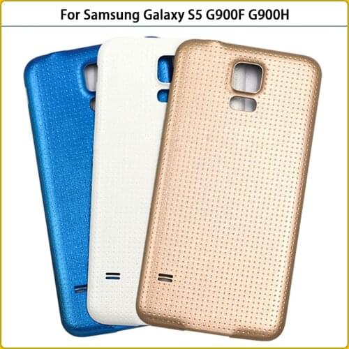 10PCS New For Samsung Galaxy S5 G900F G900H G900I i9600 Plastic Battery Cover Rear Door Back Cover S5 Housing Case Replace