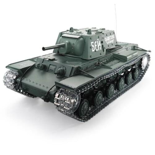 Radio Remote Control 1:16 Scale 2.4Ghz KV-1 Soviet Heavy Tank RC Battle Tank Smoke & Sound (Metal Gear & tracks)