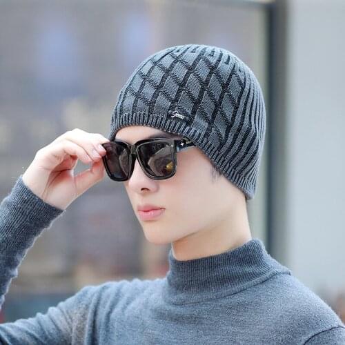 Hat men winter outdoor winter knitted woolen hat women tide winter warm hat ski hat Autumn And Winter Knit Hat