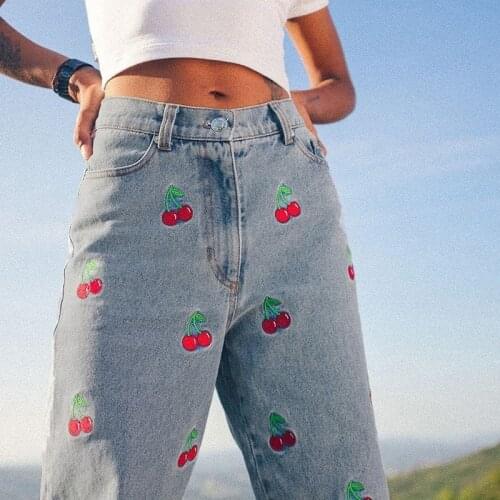 Женские джинсы с вышивкой SHISHANGDEYEZI China At AliExpress