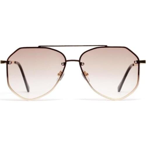 Men Women Retro Round Sunglasses Ladies Brand Designer Luxury Metal Color pink Vintage Mirror Polygonal Oversize Sun Glasses