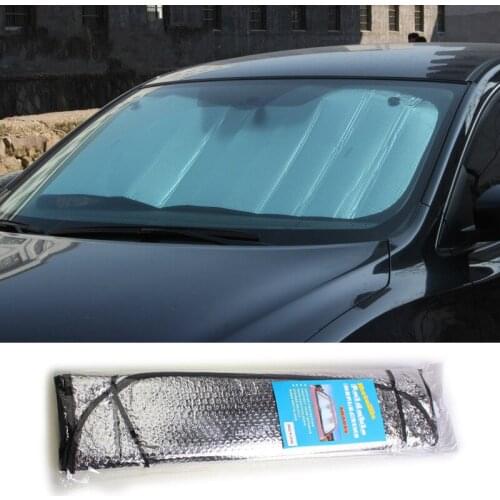 Double sided aluminum foil sun block 140*70CM automobile aluminum foil sun block thickening large front gear