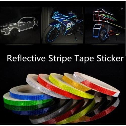 Motorcycle car Balance car Night Cycling Car Stripe Wheel Rim Luminous Reflective Tape Sticker Car Rim Tape Wall stickers
