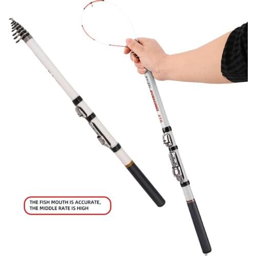 1.5M 1.8M 2.1M 2.4M 2.7M Telescopic Rock Fishing Rod Mini Portable Carbon Fishing Pole Spinning Fly Carp Feeder Power Sea Rod