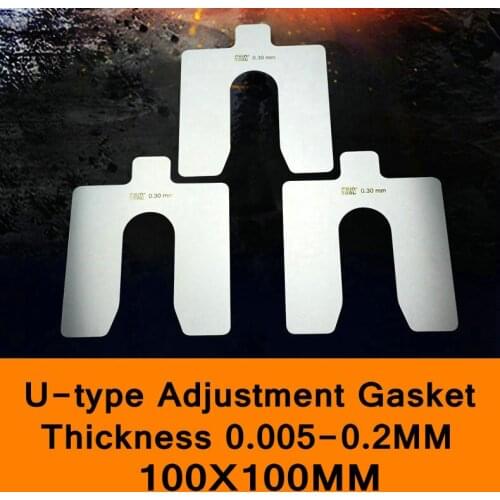 U Type Adjustment Gasket Stainless Steel Strip Shank Flat Washer Mold Mould Gap Spacer Type C 100x100mm for Bolt M19 to M31