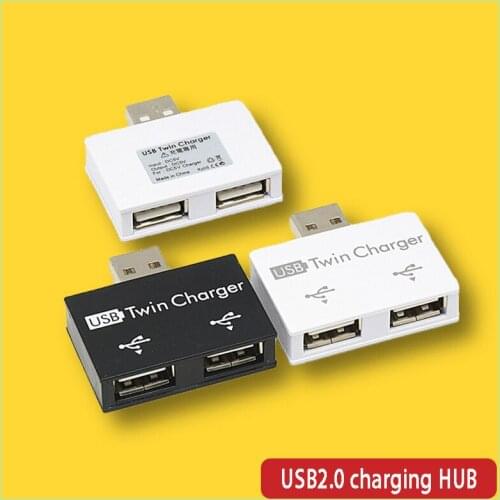 USB2.0 hub 2 Ports Charging Extender Converter 2 in 1 USB Hub for Mobile Phone Computer U Disk Mouse Keyboard