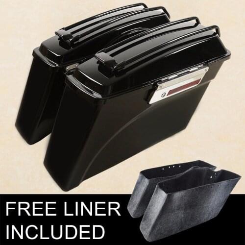 Motorcycle Hard Saddlebags Top Rail With Lid Latch For Harley Touring Road King Road Electra Street Glide 1994-2013