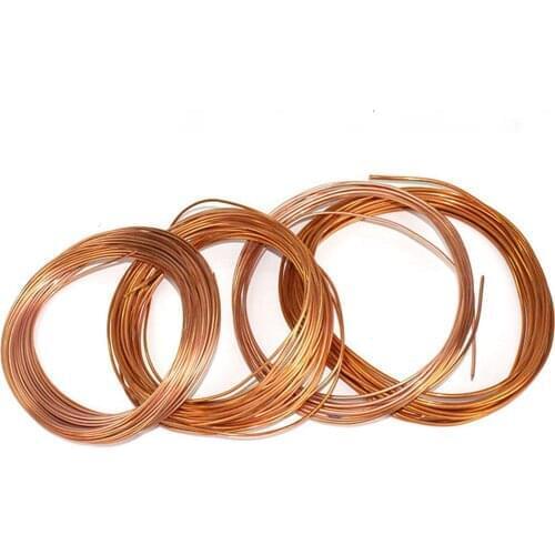 1 Meter 1.6/1.8/2/2.2/2.5/3/3.5/4/5mm O.D Copper Capillary Tubing For Air Condition Cooler Refrigeration Parts