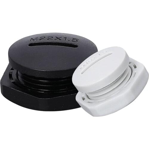 10PCS Metric M Plastic Waterproof Plug Thread Pipe Fitting End Cap Plug M12/16/24 Nylon Gland Seal Masking Parts with Gasket