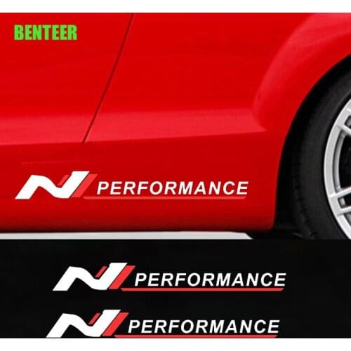 2pcs Nperformance Car Body Sticker For Hyundai I20 I30 I40 Ix35 TUCSON Elantra SONATA GENESIS SOLARIS VEOSTER ACCENT KONA