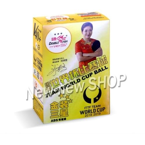 2019 Double Fish Ittf Team World Cup Table Tennis Balls 3 Star D40+ Abs Table Tennis New Material Plastic Poly Ping Pong Balls