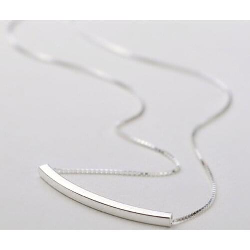 2019 Fashion Jewelry Silver Color Line Necklaces Pendants For Women Long Chain Necklaces Collar Mujer Collares