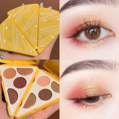 4 Color Shimmer Matte Glitter Eyeshadow Palette Maquiagem Metallic Diamond Pigmented Eyeshadow Pallete Cosmetic Makeup Palette