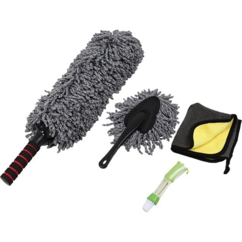 AL21 -Car Duster Kit,Set Of 4,Extendable Microfiber Multipurpose Duster/Cleaning Dashboard Duster/Interior Car Detailing Brush,E