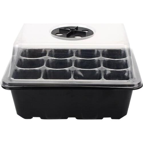 Flower Pot Seeds For Gardening Nursery Pots Tray 12-Cells With Transparent Lids Box 19x11x14 cm Seedling Tray Sprout Plate