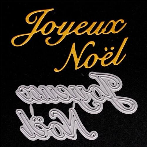 French Word Metal Cutting For Diy Scrapbooking Die NewPaper Card Making Craft Embossing Merry Christmas
