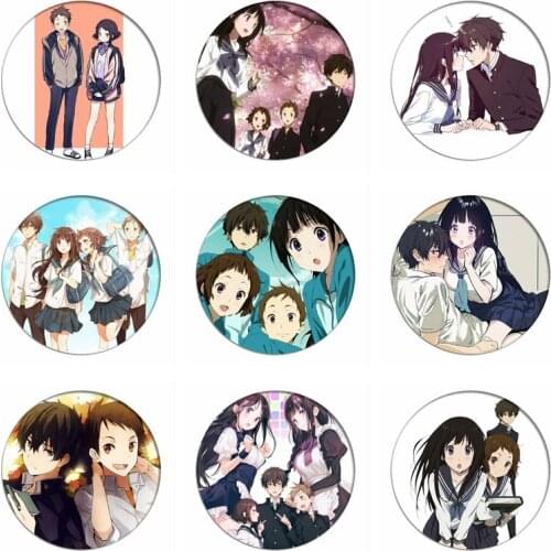 Hyouka Kotenbu Cosplay Badges Chitanda Eru Brooch Fukube Satoshi Icon Oreki Houtarou Collection Breastpin for Backpacks Clothing