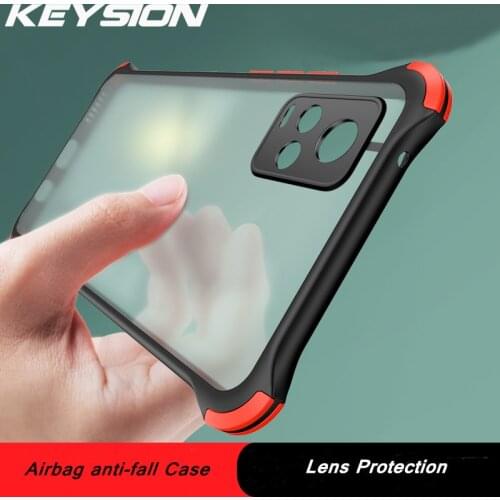 KEYSION Matte Case for VIVO V21 Y72 5G V20 Pro V20 SE Y20sG Y30 Y50 Y12S Y31 Y51A Clear Shockproof Phone Cover for IQOO 7 Z3 5G