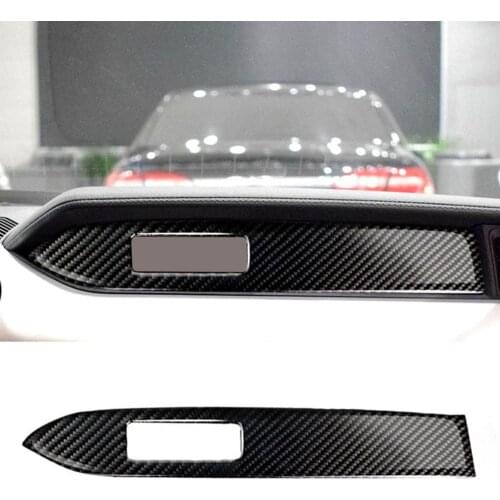 Adhesive Center Console Panel Decal Trim Sticker Fit for Ford Mustang 2015-2019 Carbon Fiber Stickers