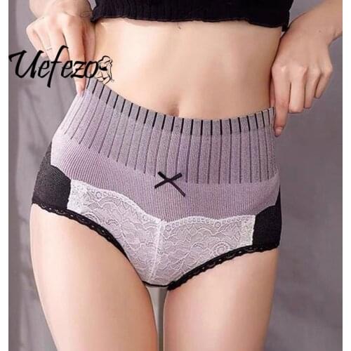 Women cotton Panties Underwear Ladies High Waist Brief Hip Lifting Underpanties Breathable Pant Sexy Lingerie M-XL Body Shaper