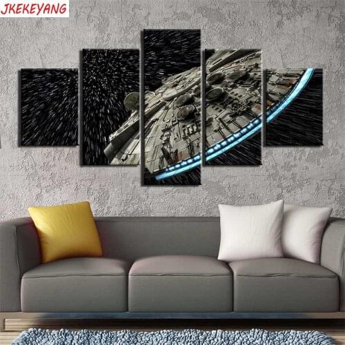 Full Square/Round Drill 5D DIY diamond painting 5pc Starship Pictures mosaic Diamond Embroidery Wall Arts J1778