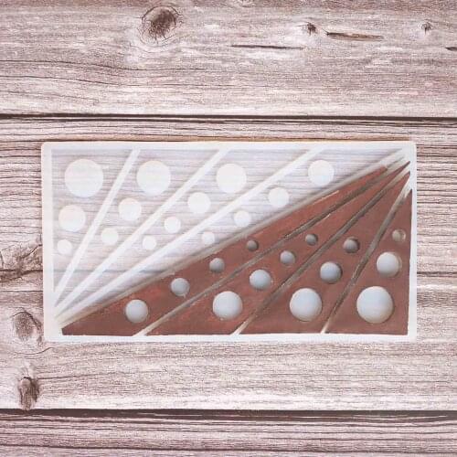 Hollow irregular triangle Shape Chocolate Stencil Mold Cake Decorating Silicone Mold Transfer Sheet Baking Chablon DIY Chocolate